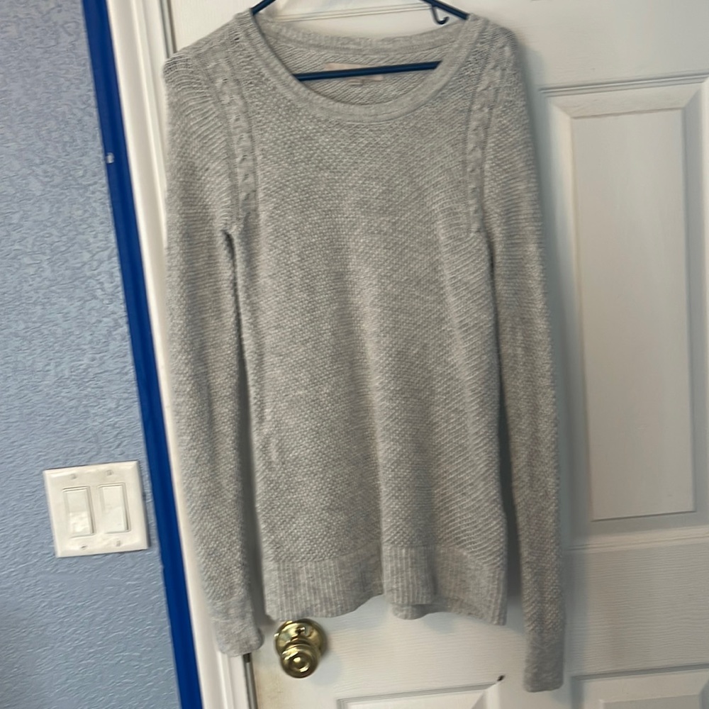 worn once gray sweater